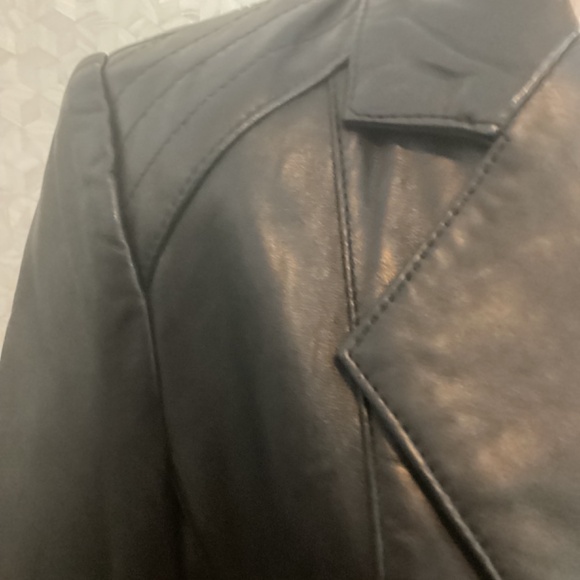 Ann Klein Leather Coat - Picture 2 of 10